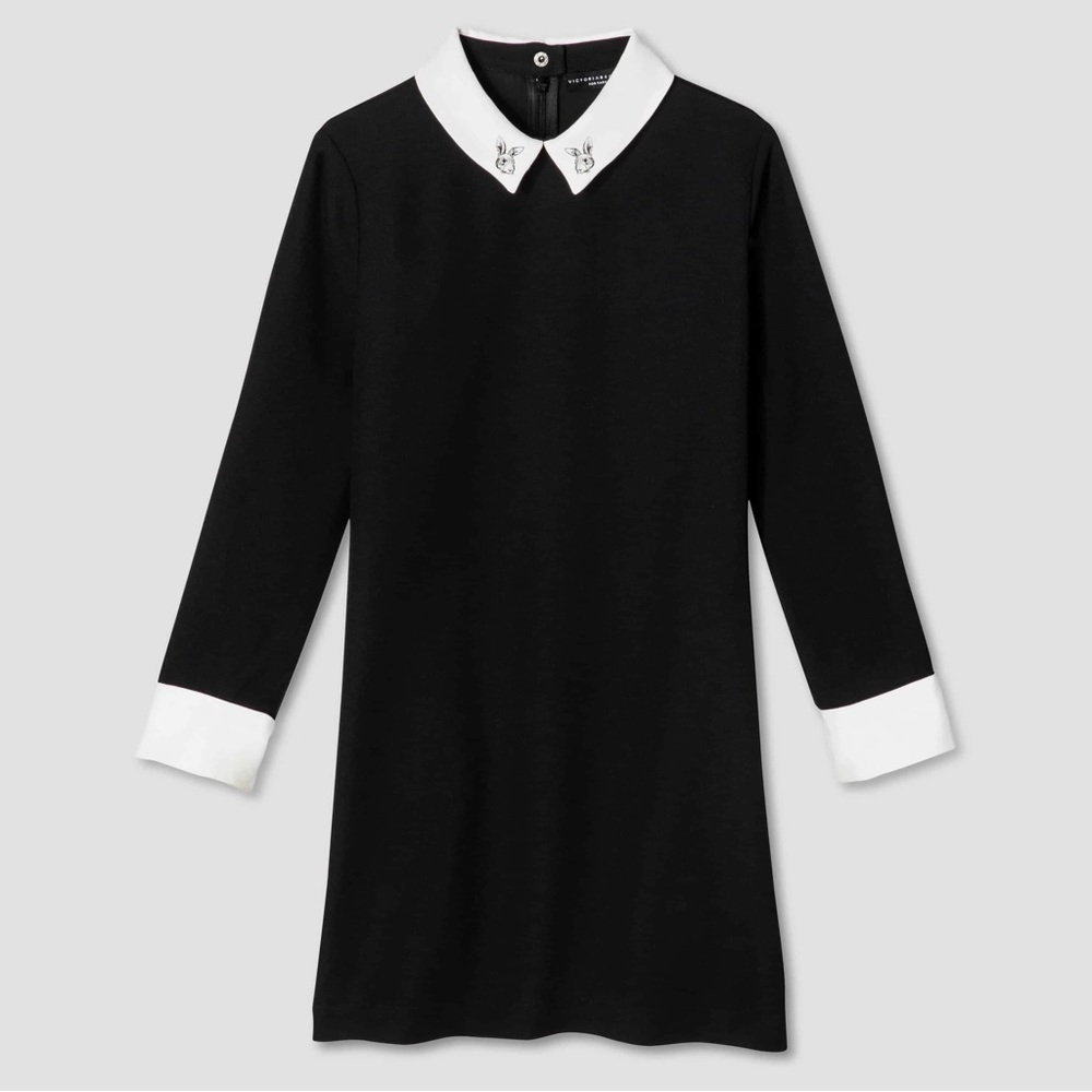 Victoria Beckham for Target Black Collared Bunny Shift Dress Size XS NWT - Picture 3 of 11